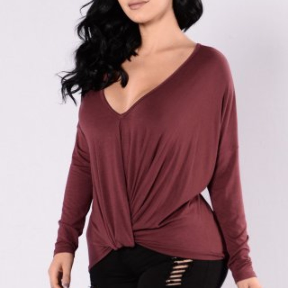 Fashion Nova Wine Long sleeve